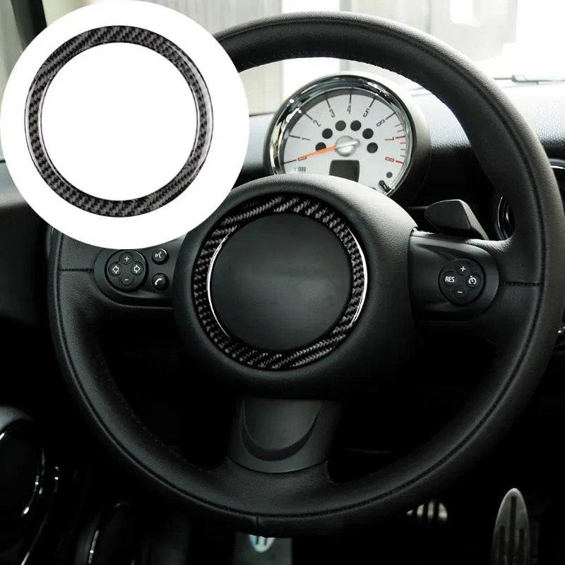 OUTROS ACESSORES DE INTERIORES Decoração do carro de decoração do carro de colheita de caça do volante da moldura para mini Cooper R55 R56 R60 R61 Anel de veículo de acionamento esquerdo C C anel C