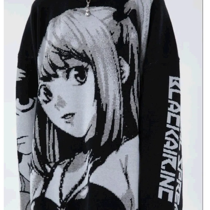 Anime Girl Knitted Sweater For Couples Deathed Noted Insieme Pullover By Misa Amane 2022 Hip Hop Streetwear Vintage Harajuku Style From Caixuku 20.53 DHgate.Com