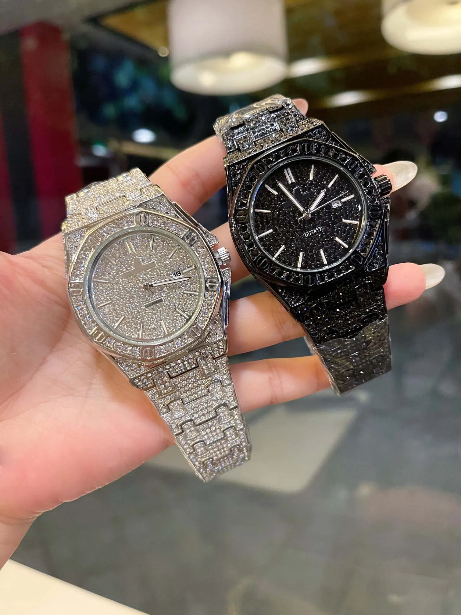 Relógio de diamante para mulheres designer de luxo qatches moda pulseira de aço inoxidável montre de luxo bp fábrica melhor qualidade