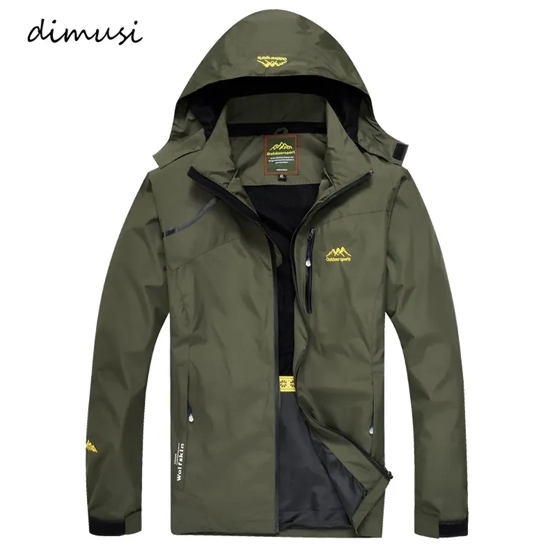 DiMusi Men s Jackets Spring Autumn Casual Men Outwear Raincoat Waterproof Hooded Coats Man Bortable Bomber 4XL YA813 220819