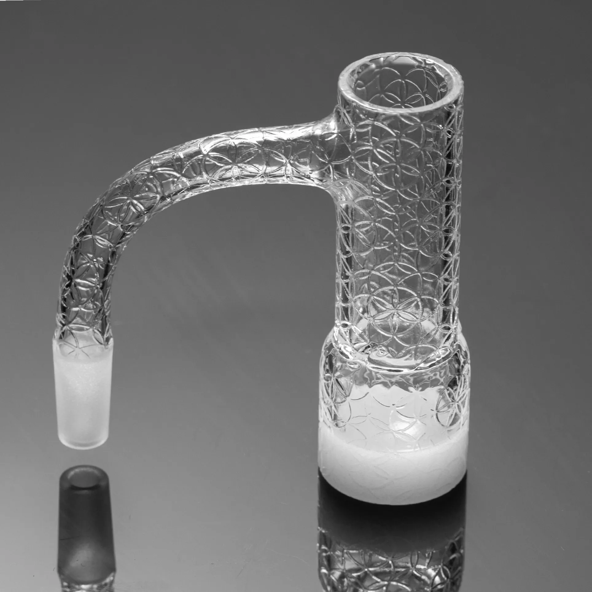 Grabado Terp Slurper Auto Spinner Cuarzo Banger Soldadura completa Borde biselado Cóncavo blanco Fondo grueso YAREONE Venta al por mayor Sandblasted 10 mm 14 mm Auto Spinning Dab Nail