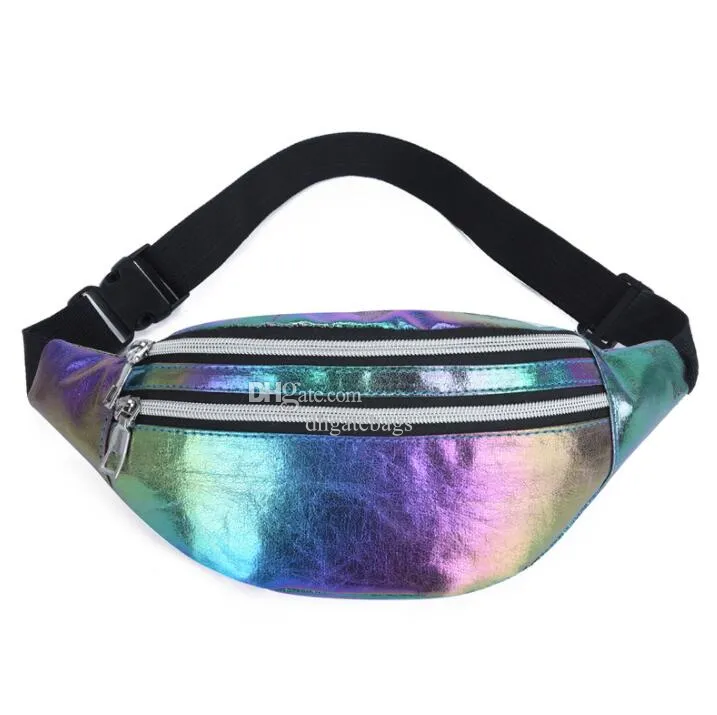 Haute qualité Holographique Fanny Pack Hologramme Taille Sac Laser PU Plage Voyage Banane Hanche Bum packs Ceintures Femmes Ceinture Sac Filles sport poitrine sacs