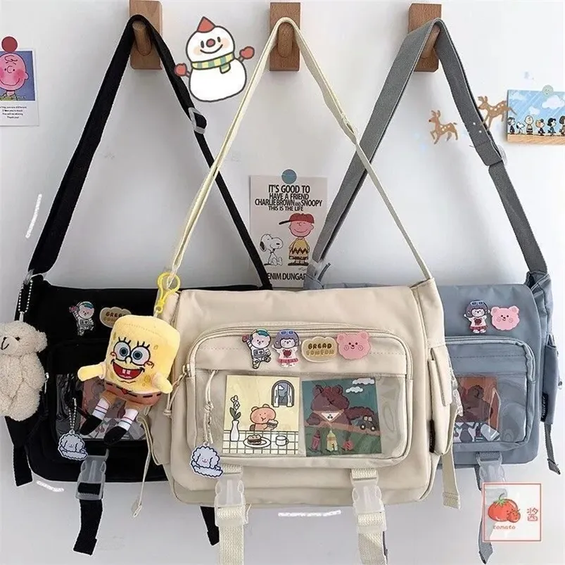 Work Women Messenger w stylu koreański żeński plecak college duża pojemność wszechstronna szkoła studencka Postman Bags 220819