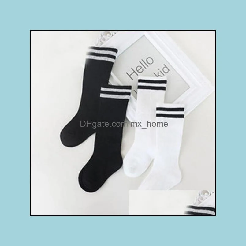 Socken Frühling Herbst Säuglingsbabysocken Kinder Einfarbig Streifen Mittelkalb Länge Baumwolle Gestrickt Kinder Mxhome Drop Lieferung 2021 Mxhome Dhgs1