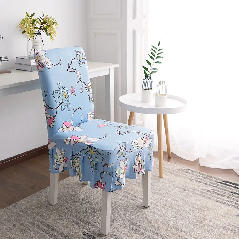 Chair Covers Floral Printed Cover Removable Covering For Kitchen Folded Seat Back Protector Dining Room SlipcoverChair