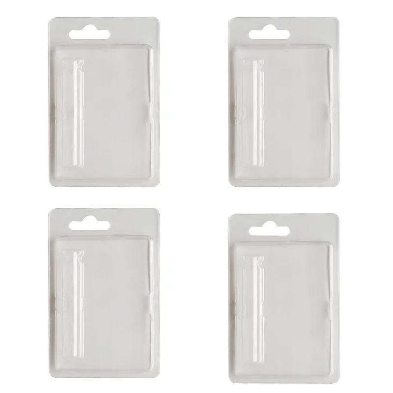 Clear Plastic Calmshell Blister Box USA Stock E Zigaretten 510 Keramik Vape Patrone Verpackung PVC -Kleiderbügelpakete für 0,5 ml 1ml Karren