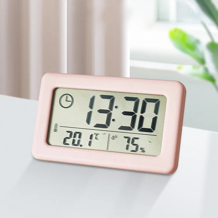 Digital Indoor Thermometer and Hygrometer with Desk Clock