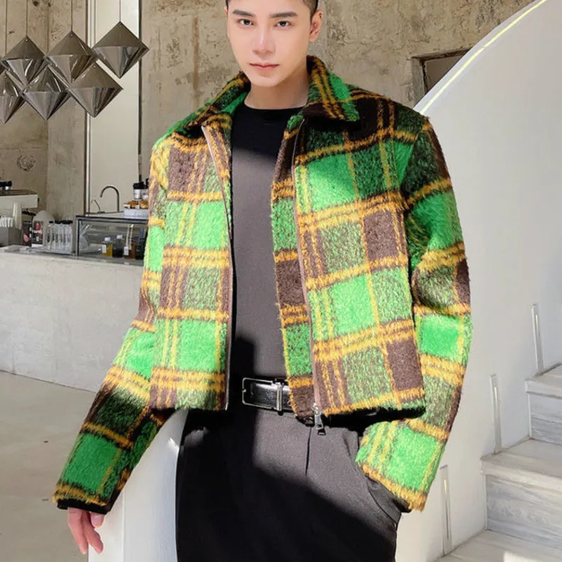 Short plaid coat new arrivals