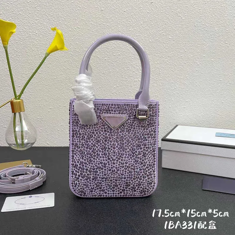 Мини-тоут дизайнерские сумки новые весенние и летние женские сумки модная женская простая сумка через плечо Алмазная сумка для телефона
