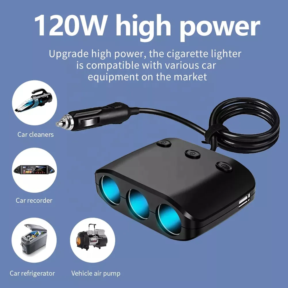 120W Car Cigarette Lighter Splitter - 12V/24V Dual USB Car Charger Adapter  with On/Off Switch - Power Multiple Devices! from Dhgate Car Charger