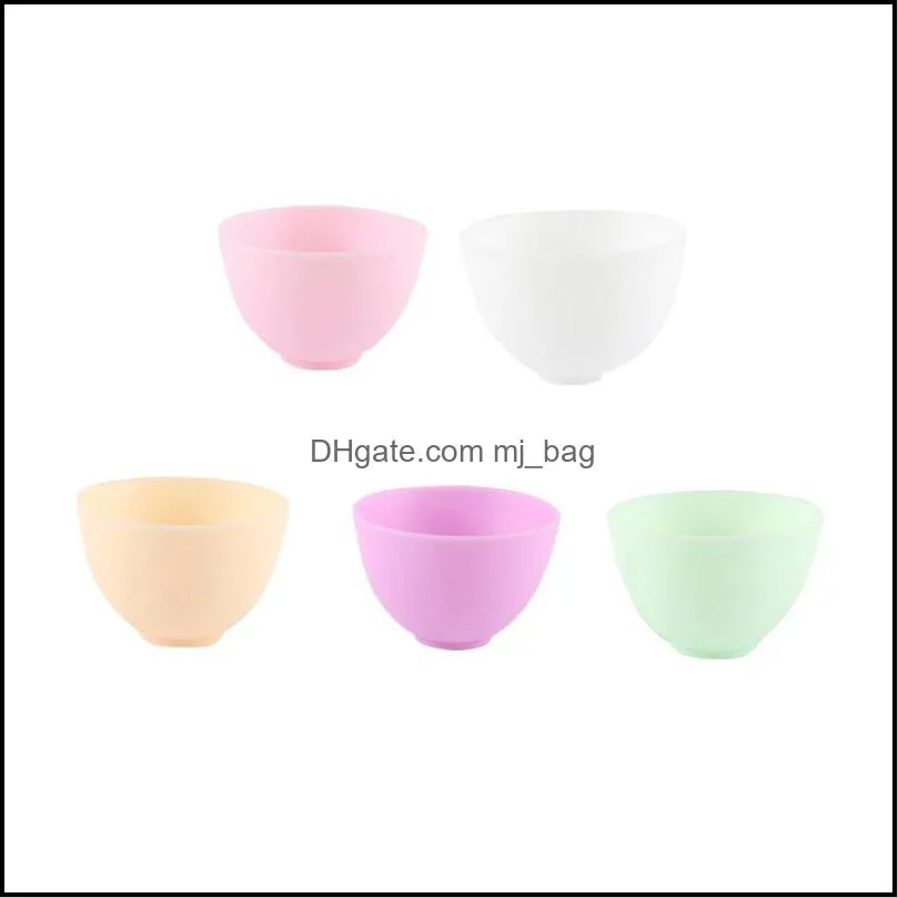 Kommen 8x5cm Home Gebruik geurloze anti-drop sile bowl gezichtsmasker mengm maschemeren met gele druppel levering 2021 tuinkeuken mjbag dhg0j