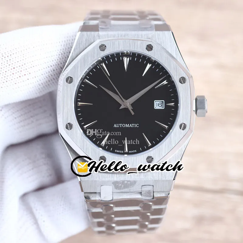 Nieuwe stijl zwarte wijzerplaat Miyota 8215 Automatische heren horloge roestvrijstalen armband Sport horloges hellowatch e209a2 4 kleur