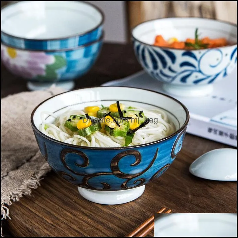 Миски 4.2 дюймы современного стиля домашняя керамика для лапши суп маленькая рисовая чаша Китай фарфоровая G196 доставка 2021 Garden Kitch Mjbag dhety