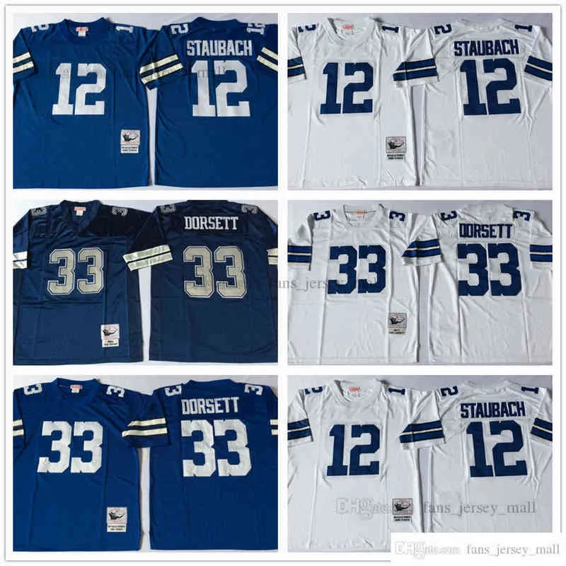 NCAA Top Vintage Football 12 Roger Staubach Jersey 33 Tony Dorsett