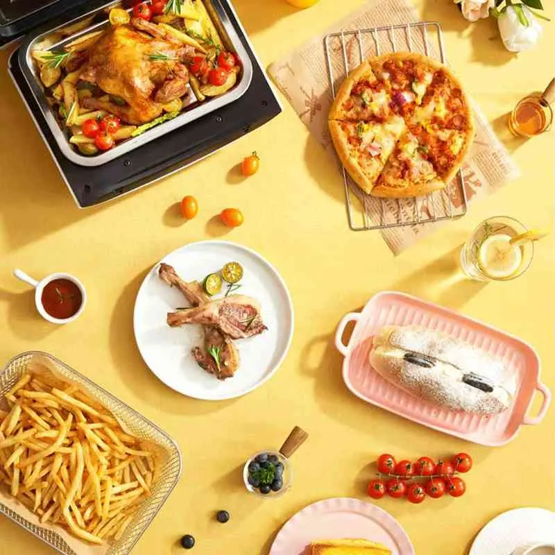 6 In 1 Countertop Oven With 15L Capacity, LED Touchscreen, 1400W Power