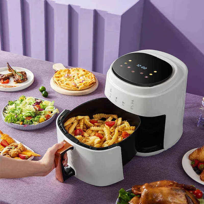 8L 1400W Electric Air Fryer fork Baking Airfryer Machine Waffle Barbecue Micro Forno Microove Microoves Home Appliances Máquina de pão T220819