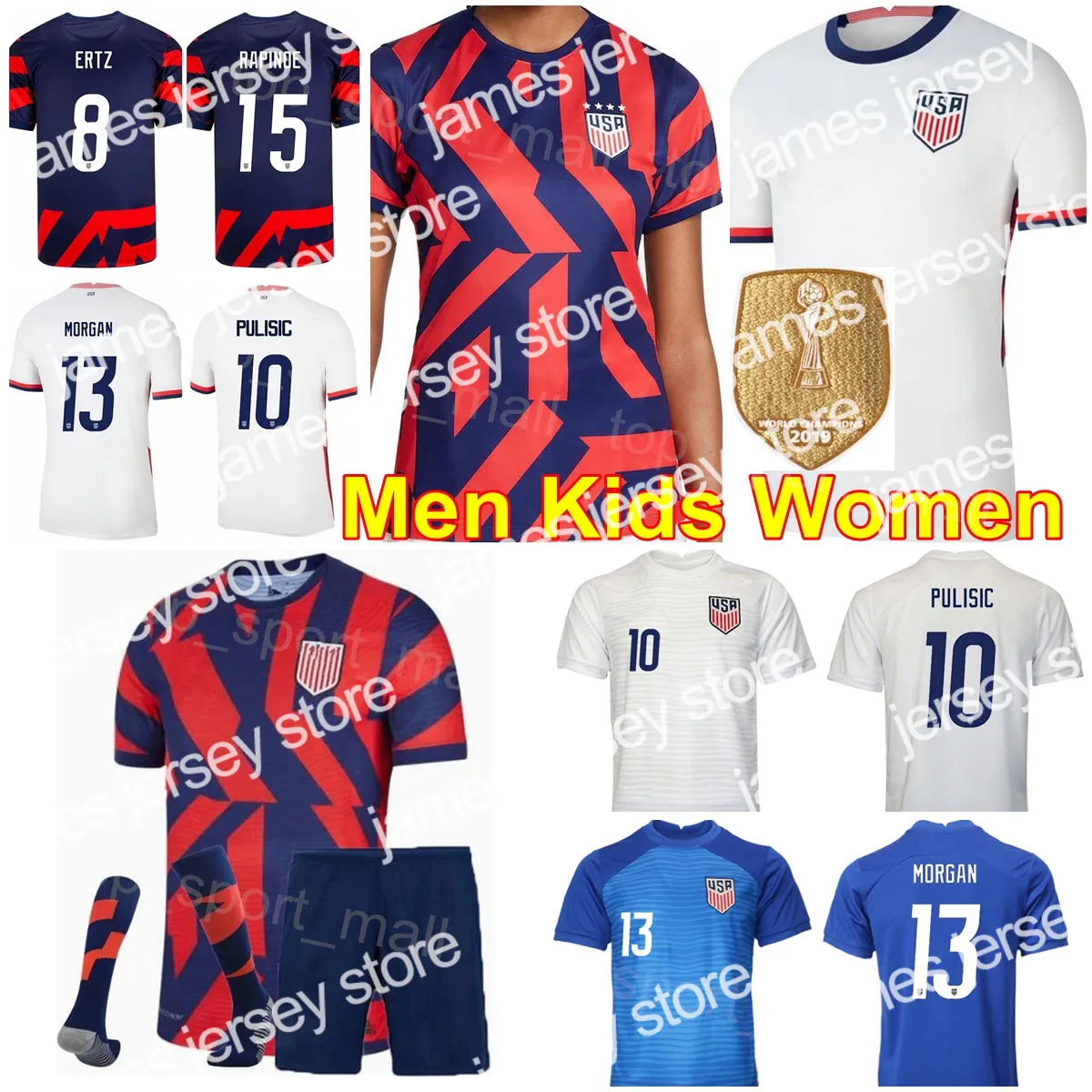 Womens American Soccer Jerseys 2022 Qatar World Cup, Various Player
