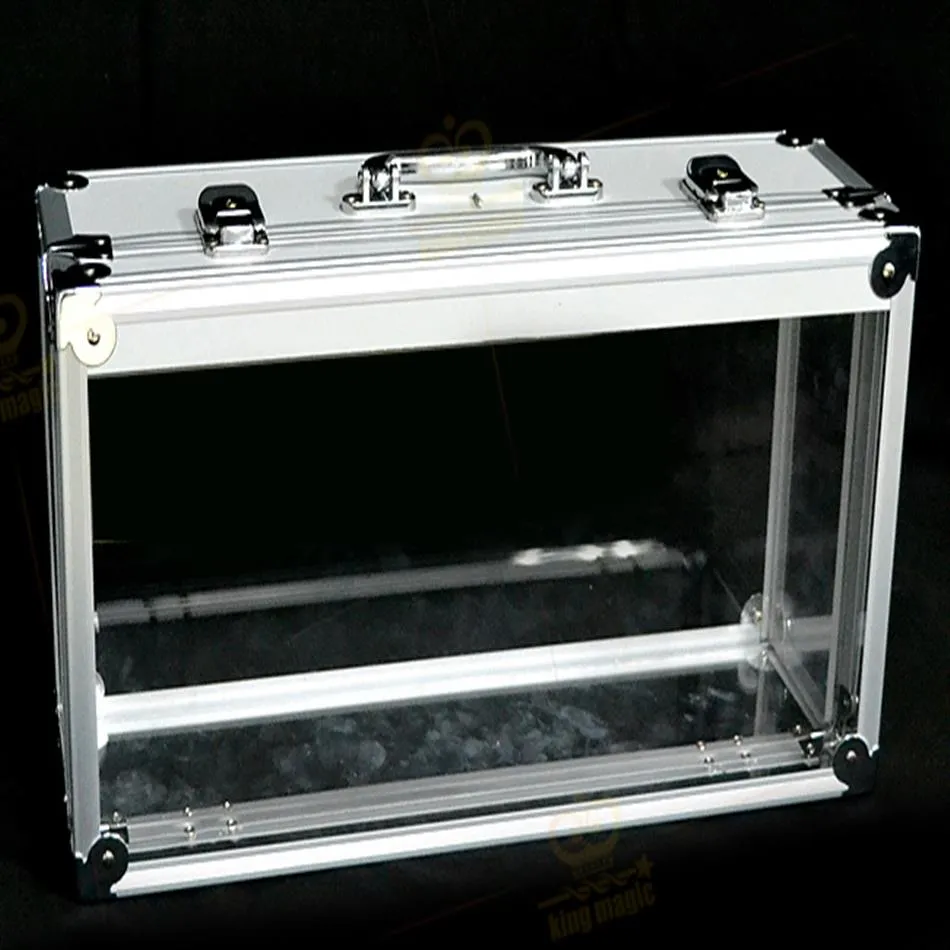 Magic Props Clear Money Chest Glassy Briefcase Appearing Money From