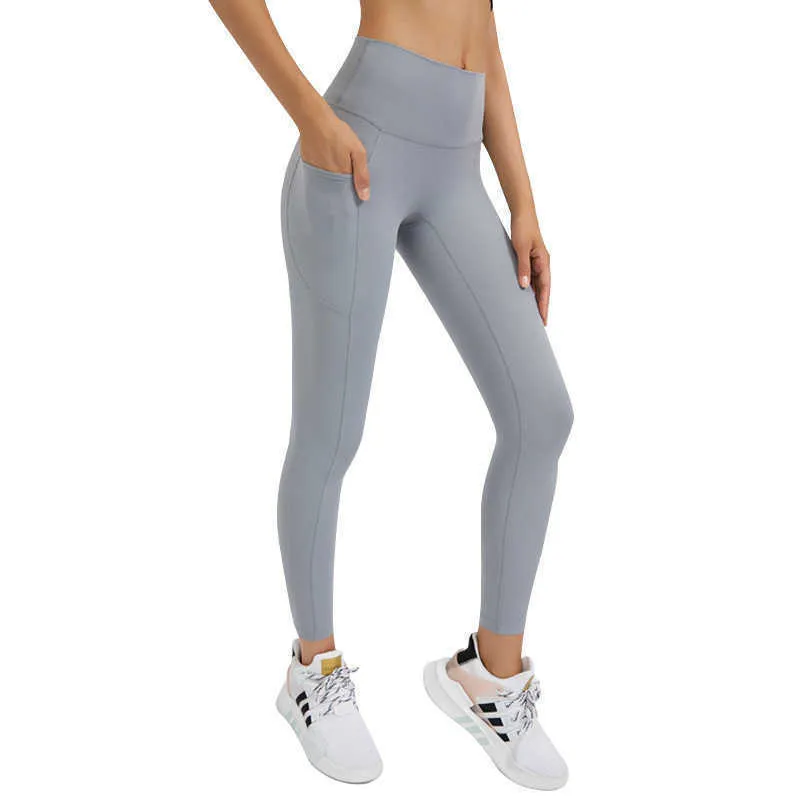 NWT Women Tights Fitness Running Yoga Pants L-172 Cantura alta Sport sem costura perneiras Push up Leggins Energy Gym Clothing Girl Leggins