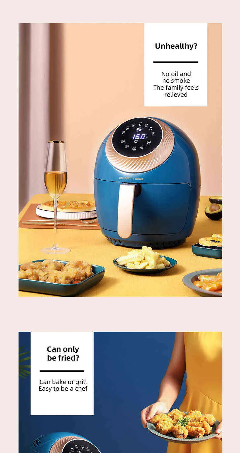 Smart Control Oil Free Frigidaire Air Fryer For French Fries, Fried