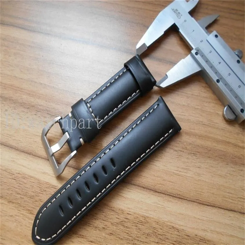 Top Quality 24mm Watch Band Genuine Leather Watch Strap with Pin Buckle Fit PAM De Luxe Watches Croc Black Brown Blue Watches297e