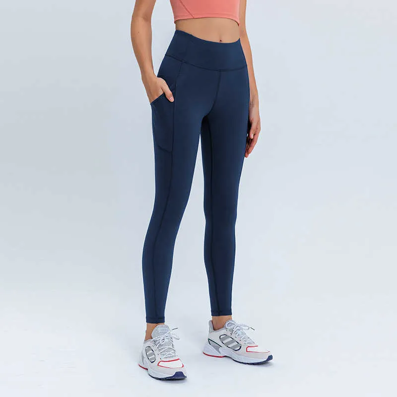 NWT L 135 Leggings Deportivos Mujer Pantalones De Yoga Cintura Alta  Entrenamiento Femenino Ropa De Yoga Desnuda Medias De Gimnasio Ropa  Deportiva Elástica Pantalones De 21,29 €