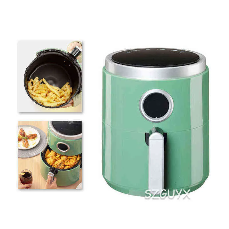 220V/5L Home Air Fryer Alta capacidade Sem petróleo Intelligent Totalmente automático Comercial Fryer Máquina de batatas fritas T220819