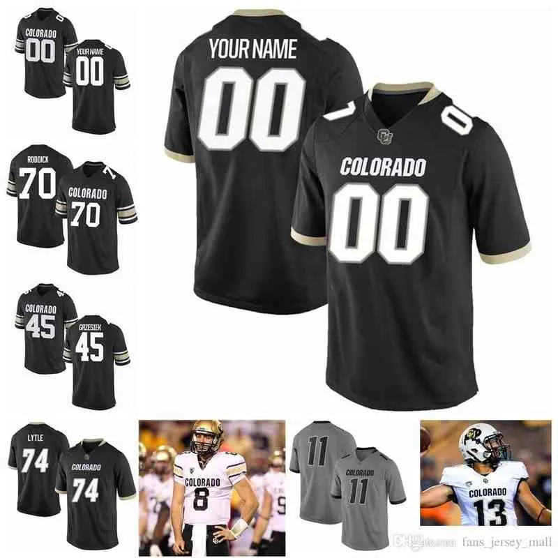 NCAA Colorado Buffaloes College Football Maglie Mens Alex Fontenot Jersey Tony Brown Paul Richardson Mason Crosby Rashaan Salaam Custom Sti