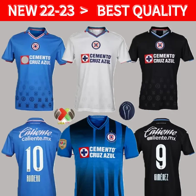 Liga MX Champions 2022 2023 Cruz Azul Soccer Jerseys Rodriguez Pineda