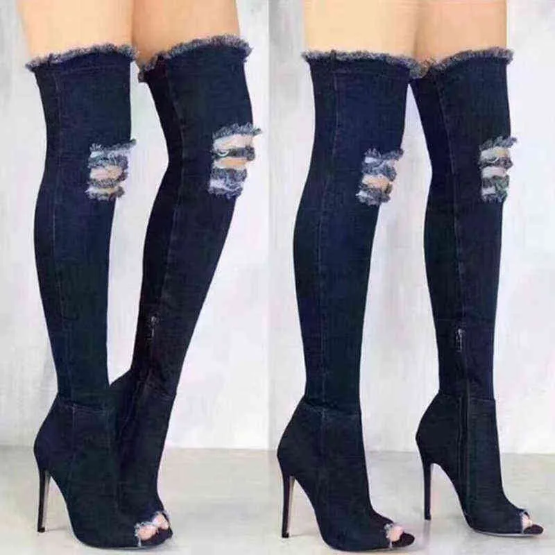Jean long boots online