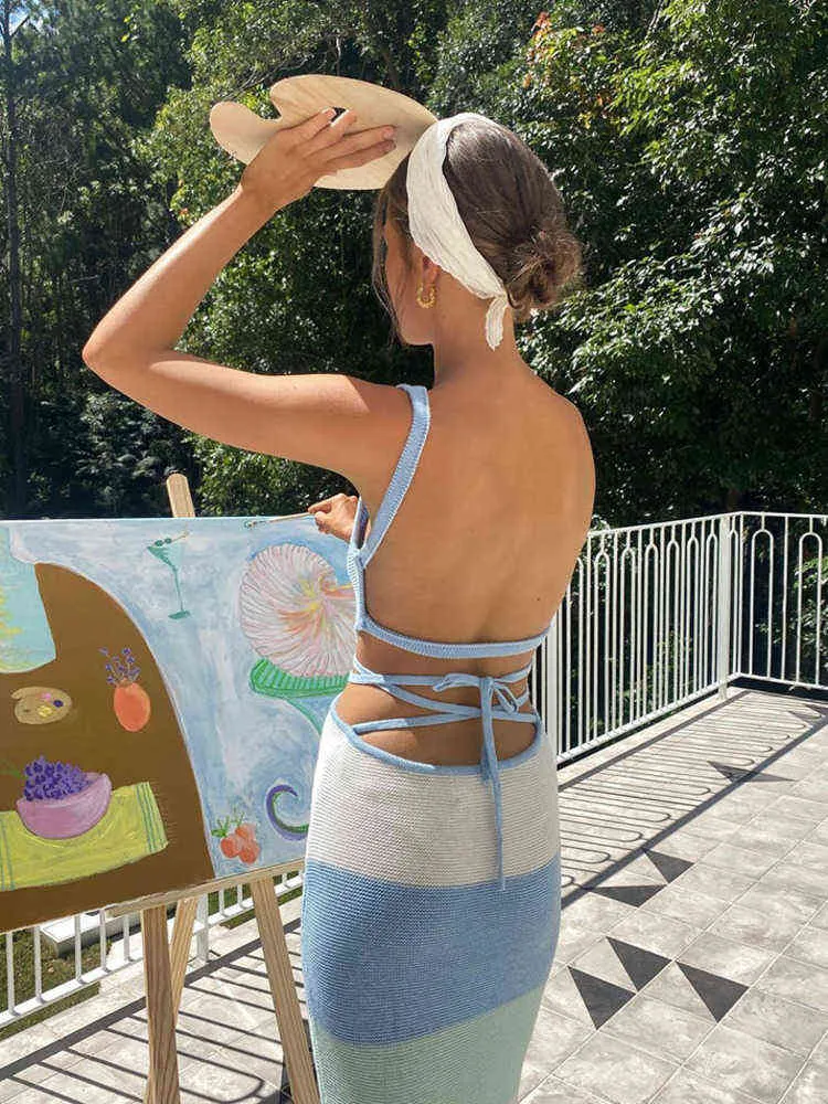 Mozision Linen Striped Sleeveless Backless Maxi Dress with Pullover Closure  for Women Summer Beach Holiday from Dhgate Basic & Casual Dresses - price  35.57