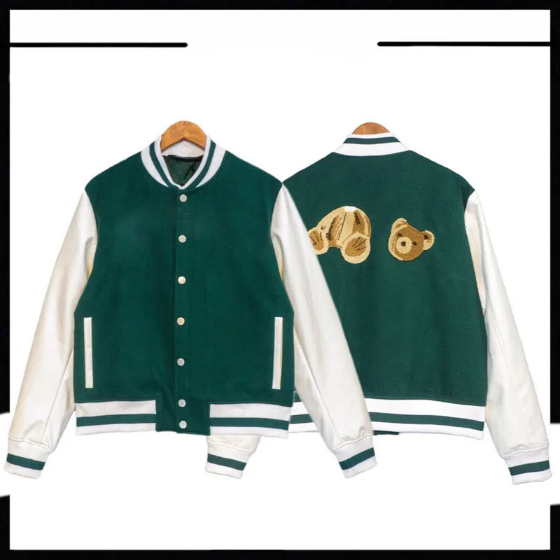 Letterman Varsity Jackets Mens Designer Baseball Uniform 22SS High Street Stand Collar Button Sportkläder för par älskare Löst kvinnlig