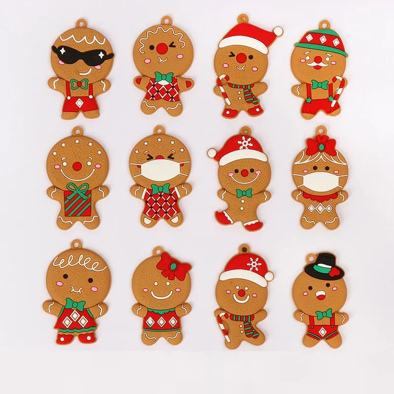 12pcs piernikowe ozdoby choinki wiszące wiszące Xmas słodki zabawny dzieci