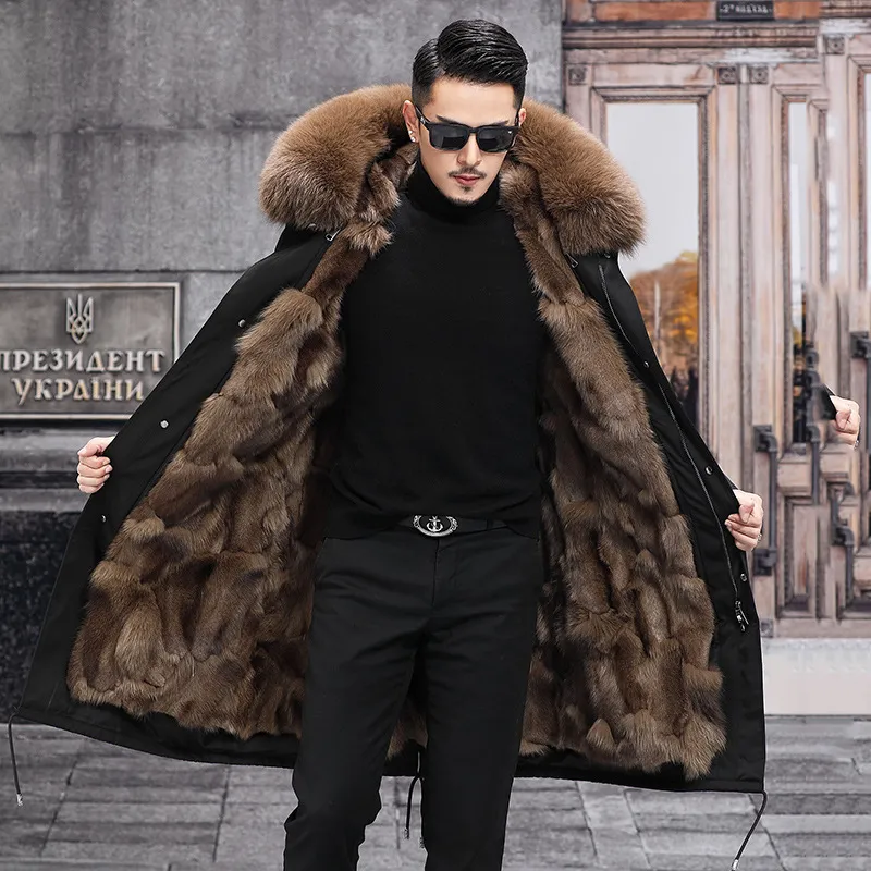 Mens long winter coats with shop hood