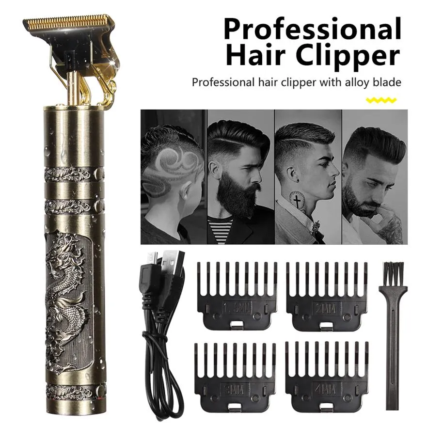 T9 USB Elektrisches Haar Schneiden neuer Haare Clipper Professionelle Bart Trimmer Maschine wiederaufladbarer Mann Rasierer Trimmer für Männer Barber296w