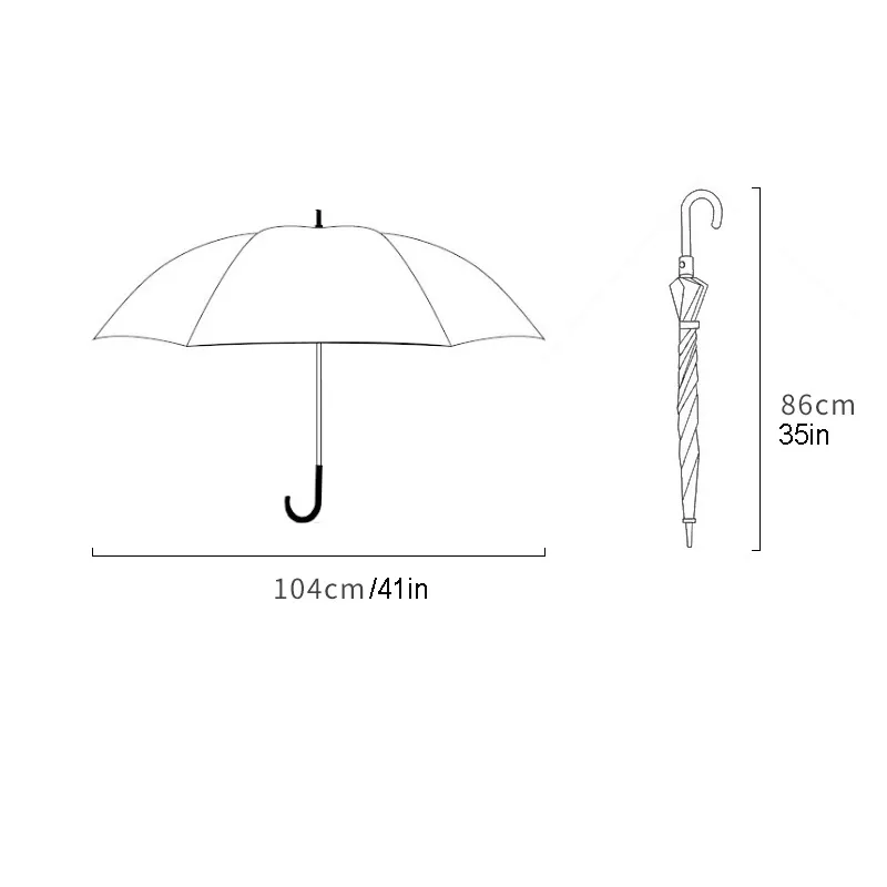 Creative Transparent Umbrella Long Handle Thickened Environmental Protection Automatic Straight Handle Umbrellas WJ0044