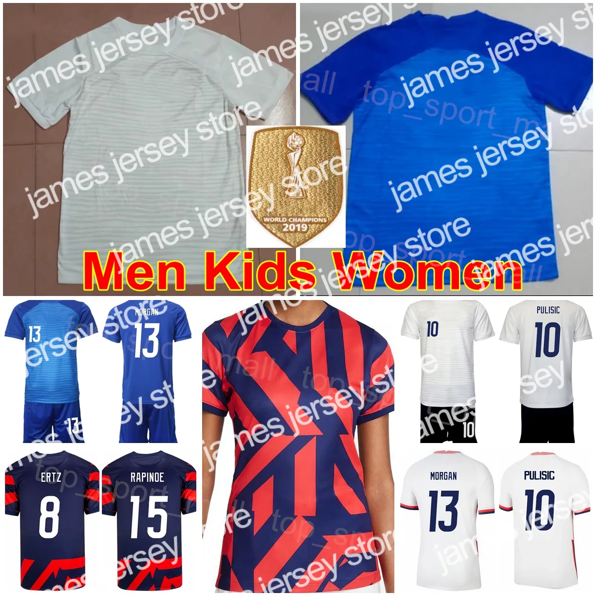 24 Heren Dames Kinderen Nationaal Team Voetbal Christian Pulisic Jerseys Alex Morgan Julie Megan Rapinoe Press Lloyd Heath Yedlin AARONSON ROBINSON