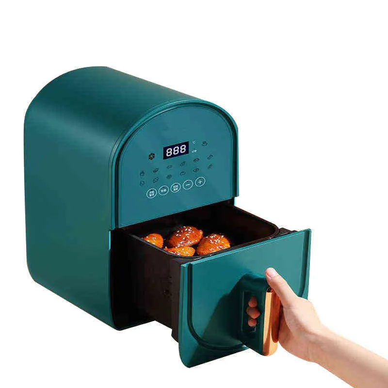 3L Çift Katmanlı Büyük Kapasiteli Fırın Tavuk Kanadı Pizza Pişirme Makinesi 220V/1400W Evi Akıllı Dumansız Hava Fritözü Q5 T220822