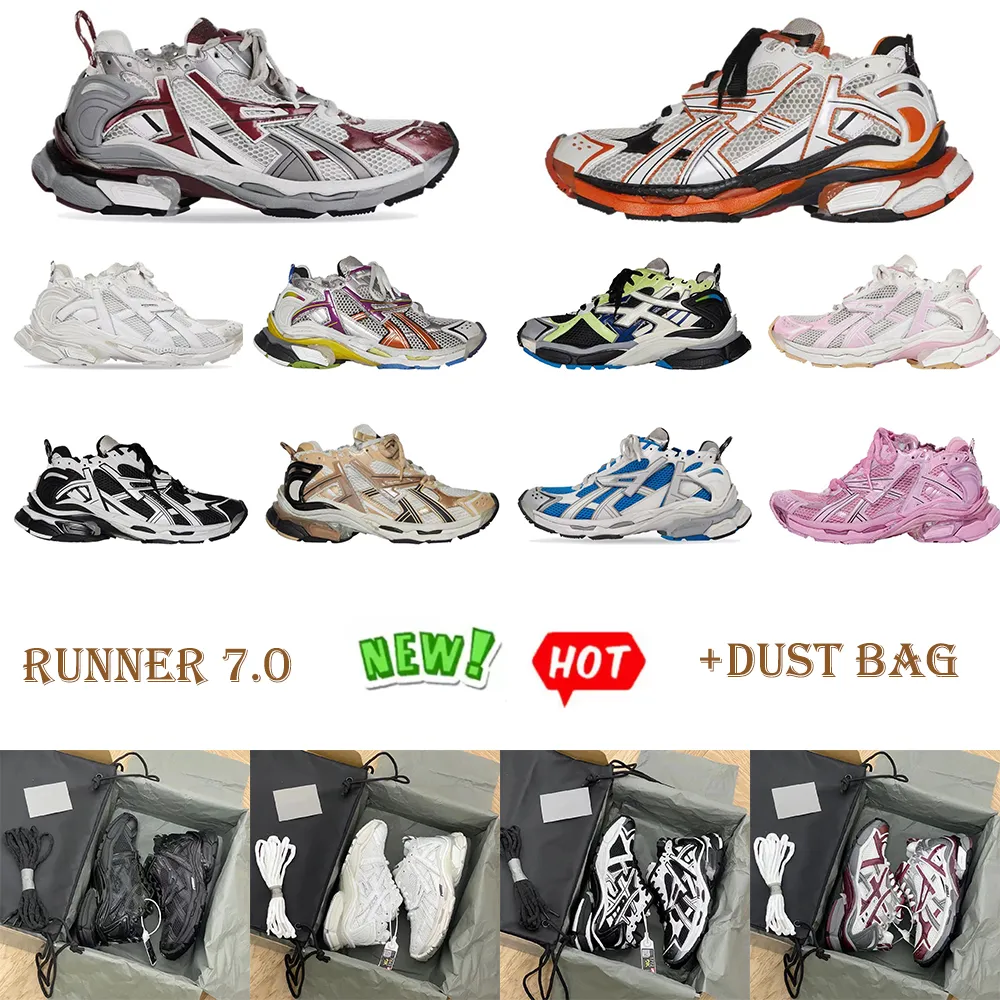 2022 haute qualité Designer Runner 7.0 Designers demna Hommes Casual Chaussures Baskets Hautes Noir Blanc Femmes Chaussure De Course Tendance All-match Jogging Randonnée taille 35-45