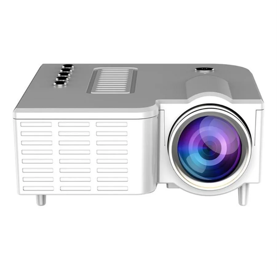 Mini tragbarer Videoprojektor LED WiFi -Projektor UC28C 1080p Video Home Cinema Film Game Cinema Office White214s