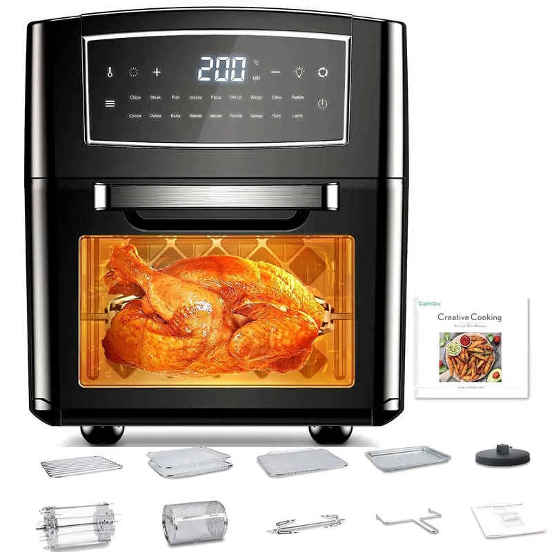 Health Air Fryer,6L Electric Hot Air Fryers Oven Oilless Cooker,-In-1 Air  Fryer LED Digital Touchscreen With Presets,Roast,Dehydrate Bake,For 1-2
