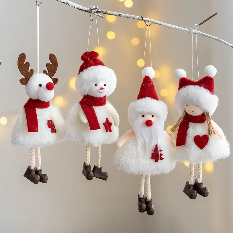 2022 Cross-Border New Christmas Plux Doll Clots Art Old Man Snowman Elk Small Pendant Christmas Tree Decoration