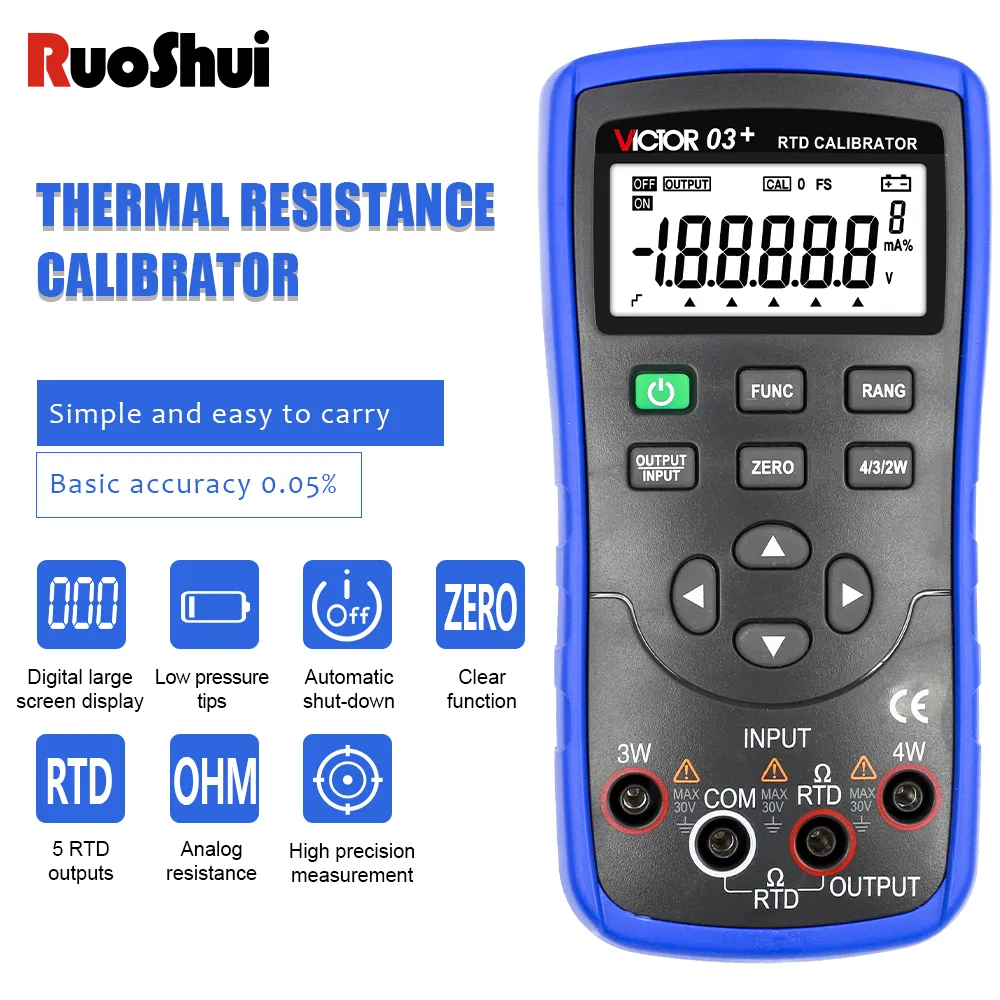 Temperature Instruments VICTOR 03---- 2 Wire RTD Multifunction Process Calibrator Thermocouple Calibration