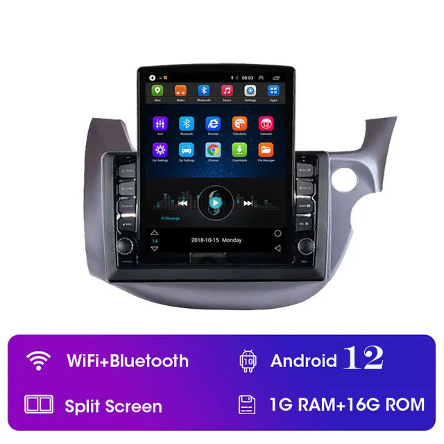 10.1 Android GPS Navigation Car Video Radio pour 2007-2013 Honda Fit Jazz RHD Prise en charge du lien de miroir OBD2