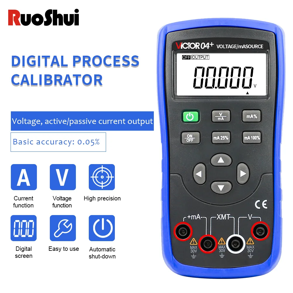 Instrumentos Victor 04 LCD Exibir calibrador de temperatura multifuncional do processo