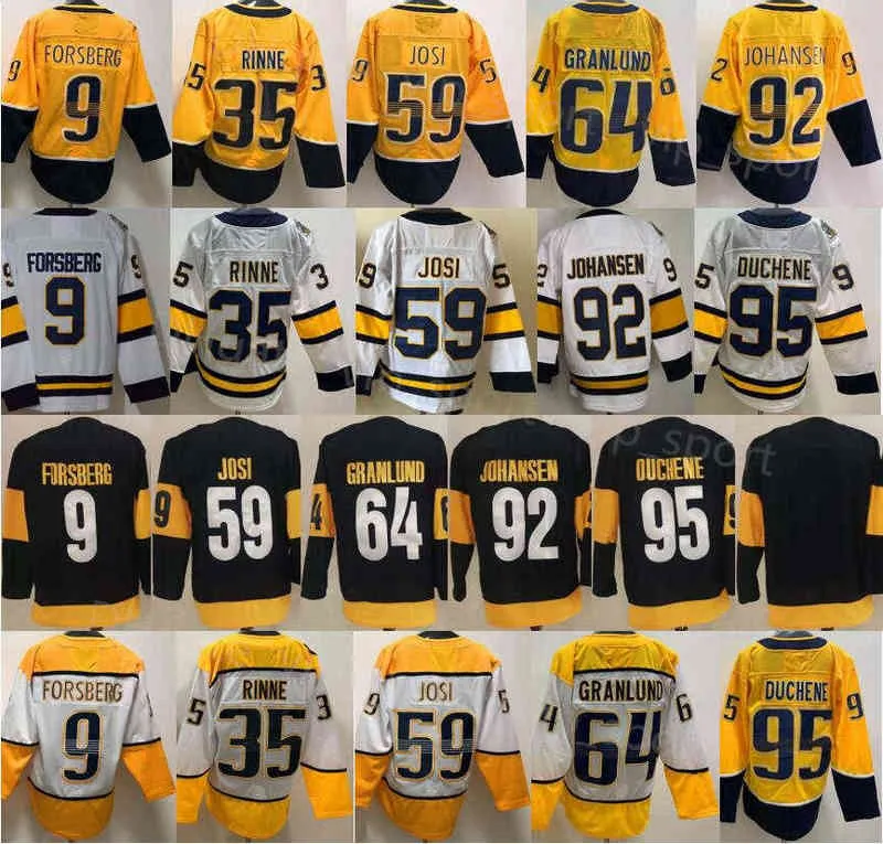 Uomo Hockey Blank 59 Roman Josi Jersey 35 Pekka Rinne 9 Filip Forsberg 92 Ryan Johansen 95 Matt Duchene 64 Mikael Granlund Winter Classic