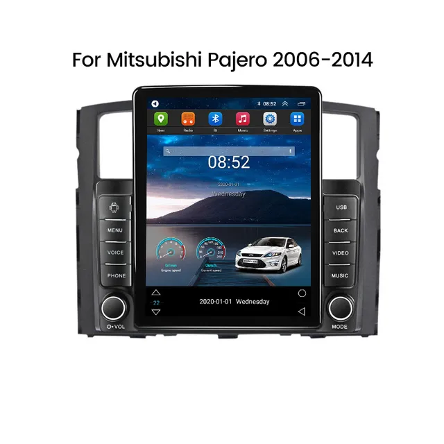 9 بوصة سيارة فيديو ستيريو Android HD شاشة تعمل باللمس لعام 2006-2013 Mitsubishi Pajero V97/V93 Radio GPS