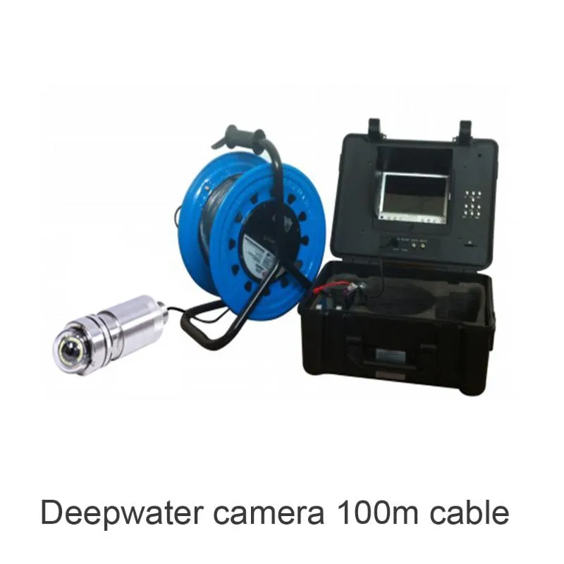 Telecamere Telecamera di sorveglianza subacquea con cavo 100M-500M per ispezione di pozzi in acque profonde Impermeabile IP68 Videoregistratore SystemIP IP