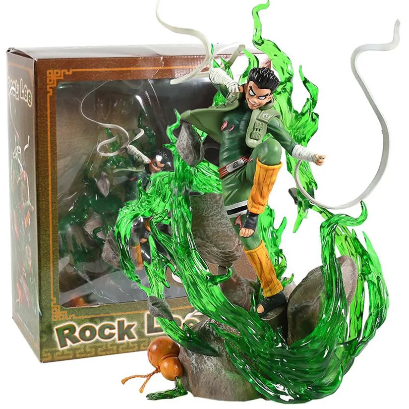 Naruto Shippuden Rock Lee Eight Gates 1 7 Painted PVC Figure Model Toy Q052232R