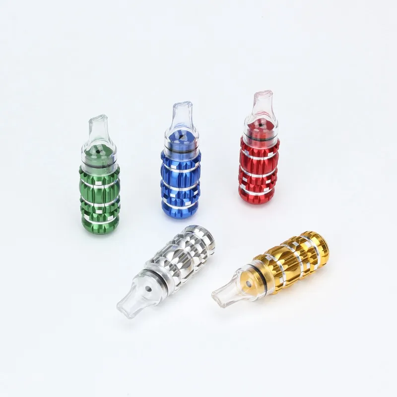 Latest Smoking Colorful Aluminium Alloy Filter Pipes Portable Dry Herb Tobacco Cigarette Holder Catcher Taster Bat One Hitter Innovative Design Tube DHL